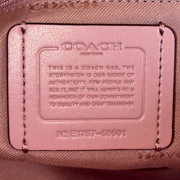 BNWT Authentic Coach PPL Chain Leather Prairie Satchel – Dusty Pink (59501) - Picture 2 of 7